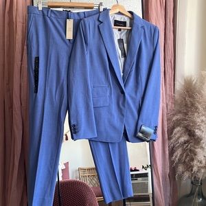 NWT Banana Republic Factory Blue Suit Size 10